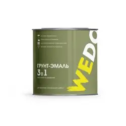 Грунт-эмаль по ржавчине 3 в 1 черная 1,8 кг WEDO