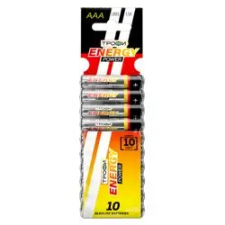 Элемент питания LR03(ААА) алкалиновый 1,5v (уп. блистер 10шт) Трофи ENERGY POWER