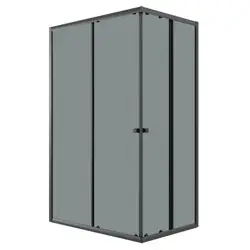 Ограждение душевое NIAGARA Eco NG-1118-14QT (110х80х190) прямоугольник,раздвижное,черный,стекло тонированное,1 место