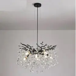 Люстра ROXANA 55 E14х8 R-600x1200-BLACK/CRYSTAL-220-IP20