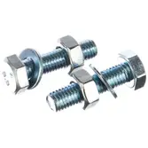 Болт с гайкой и шайбой М6х30 DIN 933 цинк (уп 6шт) SteelRex